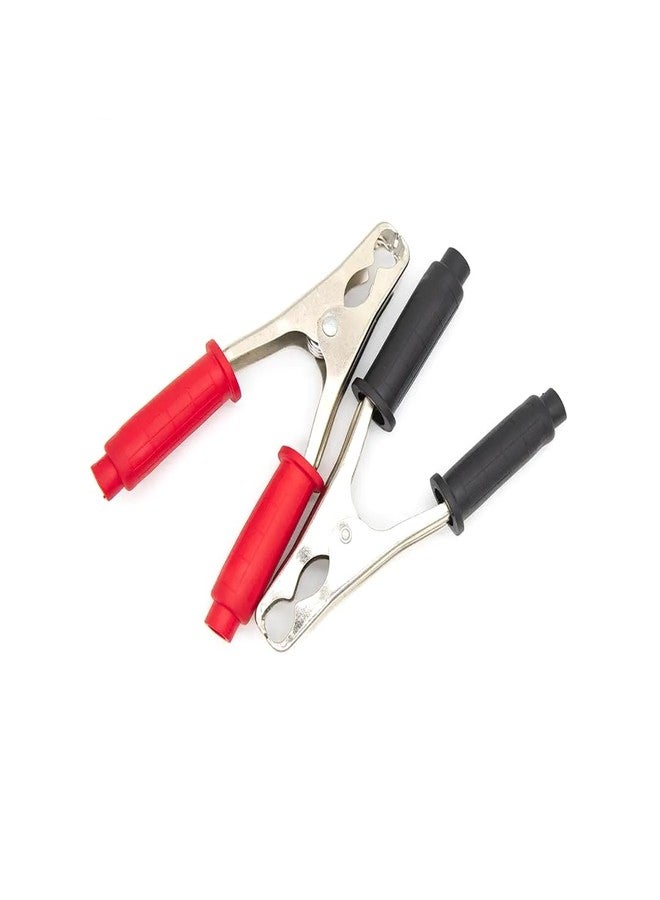 CentIoT - Heavy duty fully PVC insulated alligator crocodile clamps, Pack of 2 (Nickel Plated Zinc Alloy and Steel, 100A 150mm) - Image 1